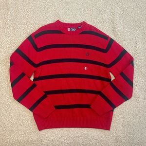 NWOT Chaps‎ Red and Navy Cotton Sweater-Size XL